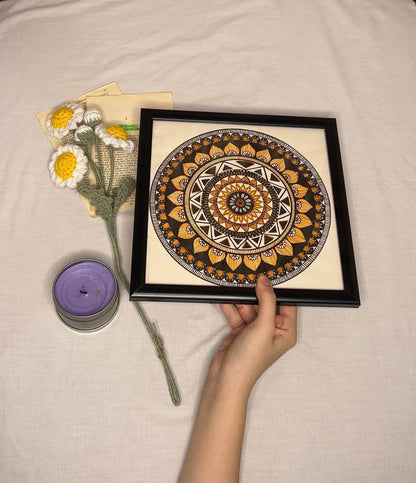Sunspire Hand-Painted Mandala Frames 10”x10”