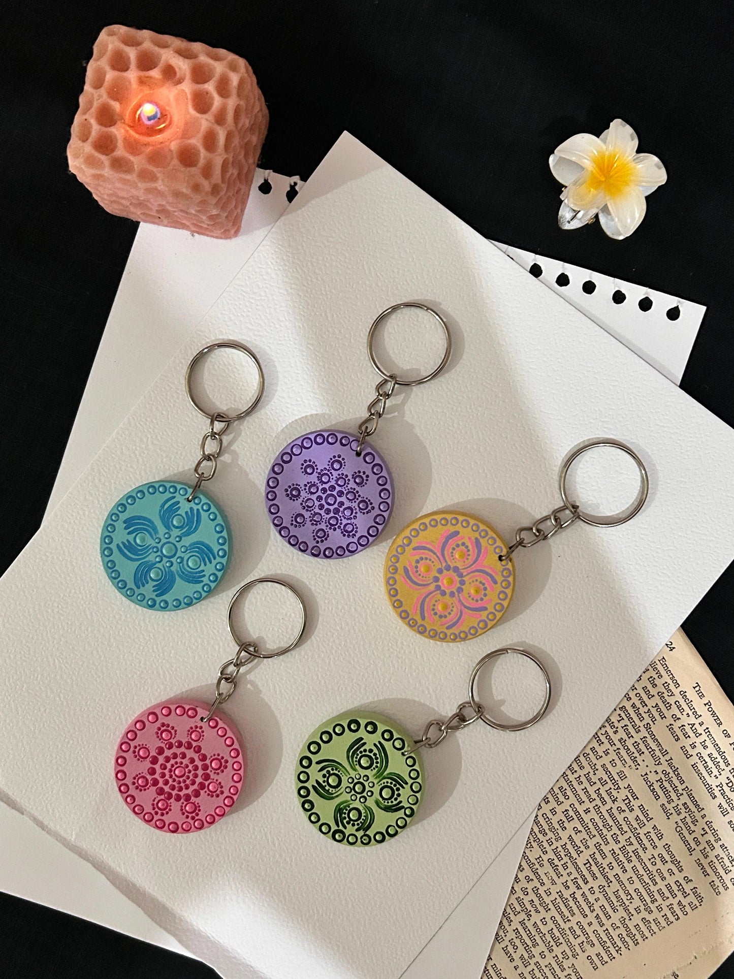 KEY CHAIN 5 BUNDLE Pastel Colors